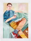 Rebecca Ness, Ian, 2020, gouache and colored pencil on paper