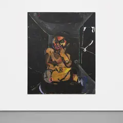 Jonathan Lyndon Chase, Man in Dark, 2018, acrylic, spray paint, marker, oilstick and glitter on canvas