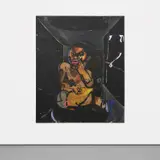 Jonathan Lyndon Chase, Man in Dark, 2018, acrylic, spray paint, marker, oilstick and glitter on canvas