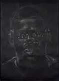 Titus Kaphar, The Jerome Project (Asphalt and Chalk) XIII, 2015, chalk on asphalt paper