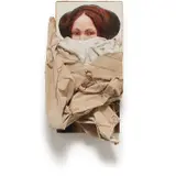 Titus Kaphar, Tina Vesper, 2009, oil on canvas and wood, unstretched canvas, thread and string