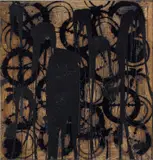 Rashid Johnson, Untitled (Good Days), 2014, archival inkjet and screenprint ink with industrial rubber flocking on paper