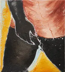 Devin B. Johnson, Walk the Walk 2, 2019, oil, oil stick and spray paint on canvas
