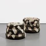 Nari Ward, Two works: Untitled, 1993, tires, nylon straps and metal screws