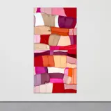 Turiya Magadlela, iMaid ka Lova 8 and 10, 2016, nylon and cotton pantyhose, fishnet stockings, thread and sealant on canvas, in 2 parts