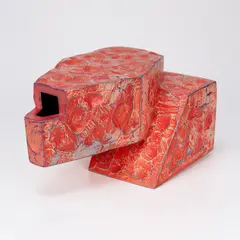Bloodshot by Ken Price, 1986, acrylic on fired ceramic, sold Sep 2021