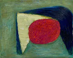 Untitled (4–5) by Thomas Nozkowski, 1983, oil on canvasboard, sold Sep 2021