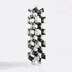 Structure permutationelle B-11-G by Francisco Sobrino, 1967, stainless steel, sold Sep 2021