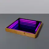 Iván Navarro, Black Hole of Light, 2004, neon, mirror, one way mirror, wooden frame and electrical components