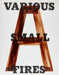 VOWELS #95 (A) by Ed Ruscha, acrylic on Various Small Fires book cover, sold Sep 2021