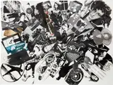 Steven Parrino, Collage for Zine Poster, Champion Exhibition #17, 2004, printed paper collage and marker on found poster