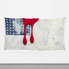 Piotr Uklański, Untitled (Yalla Habibi), 2012, fiber-active dye on oxidized cotton textile and wool fabric