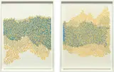 Mark Grotjahn, Two works: Untitled (Blue and Cream)