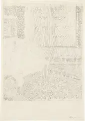 Richard Artschwager, Untitled (Interior), 1977, pencil on paper