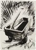 Double-sided work: (i) Black Beauty ; (ii) Untitled by Raymond Pettibon, 2004, pen and ink on paper, sold Sep 2021