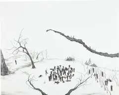 Robyn O'Neil, We are not o.k., we cannot live like this anymore, 2005, graphite on paper