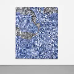 Harmony Korine, Blue Cherry Check, 2014, oil on canvas