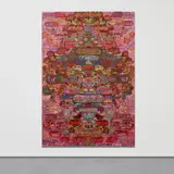 Alexandra Grant, Fifth Portal (body) after Michael Joyce's Six Portals, 2008, acrylic, acrylic ink and colored pencil on paper, mounted to fabric
