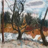Jennifer Bartlett, December, Amagansett #17, 2002, pastel on paper