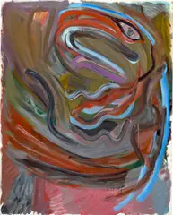 Untitled by Josh Smith, 2009, oil on canvas, sold Sep 2021
