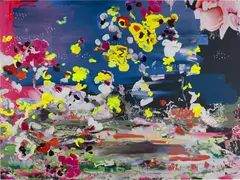 BABES4FREE by Petra Cortright, 2013, digital painting on aluminum, sold Sep 2021
