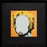 Douglas Gordon, Self-Portrait of You + Me (Marylin), 2007, burned printed paper and ash on mirror, in artist's frame