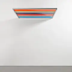 Liam Gillick, Registration Platform, 2000, anodized aluminum and opaque colored Plexiglas