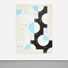 Michael Riedel, Untitled (doubleclick, color), 2012, silkscreen on canvas
