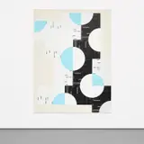 Michael Riedel, Untitled (doubleclick, color), 2012, silkscreen on canvas