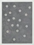 Mai-Thu Perret, Migraine III, 2010, acrylic on carpet, mounted to board