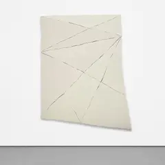 Wyatt Kahn, D, 2013, canvas on canvas, laid on panel