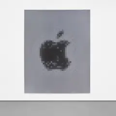 Mark Flood, Apple Logo, 2013, archival ink on canvas