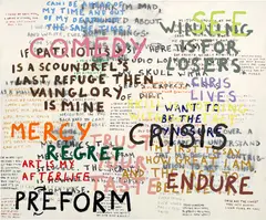 Sean Landers, Comedy Crisis, 2005, oil on canvas