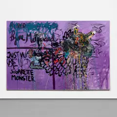 Bjarne Melgaard, Untitled (Sigarette Monster), 2008, oil on canvas