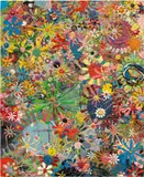 Gelitin, Flower Painting, 2009, Plasticine on panel