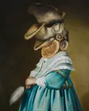 Ewa Juszkiewicz, Girl in Blue, 2013, oil on canvas