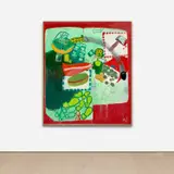 Peter Saul, Ice Box #3, 1961-1962, oil on canvas on aluminum panel