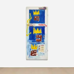 Jean-Michel Basquiat, Untitled (The Door), 1984, acrylic, oil and Xerox collage on wooden door