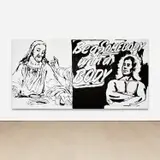 Andy Warhol, The Last Supper/Be a Somebody with a Body, 1986, acrylic and silkscreen ink on canvas