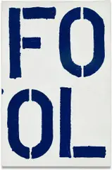 Christopher Wool, Blue Fool, 1990, enamel on aluminum