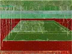 Hurvin Anderson, Country Club—Mixed Doubles, 2011, oil and acrylic on canvas