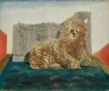 Max Ernst, Kachina, le chien de Peggy Guggenheim, 1942, oil on canvas
