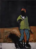 Reggie Burrows Hodges, On the Verge: Green, 2020, acrylic and pastel on canvas