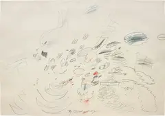 Cy Twombly, Untitled, 1964, pencil, colored pencil and ballpoint pen on paper