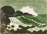 Milton Avery, Green Sea, 1948, pencil and gouache on paper