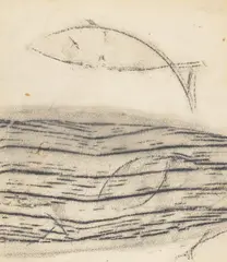 Hawaï by Max Ernst, 1952, frottage on paper, laid on artist's mount, sold Nov 2021