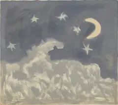 Sea and Stars by Milton Avery, 1951, oil on canvas, sold Nov 2021