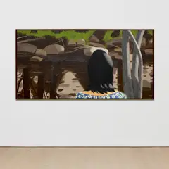 Ada in Front of Black Brook by Alex Katz, 1988, oil on linen, sold Nov 2021
