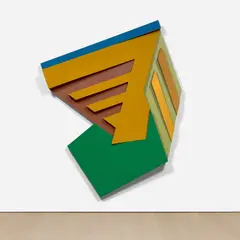 Frank Stella, Jarmolince III, 1973, acrylic, canvas, felt and cardboard on shaped panel