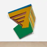 Frank Stella, Jarmolince III, 1973, acrylic, canvas, felt and cardboard on shaped panel